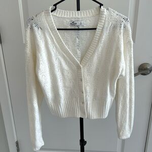 Hollister White Cardigan (S)